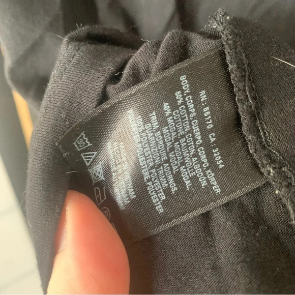 Anthropologie Deletta Ruffle Sleeveless Top Black L - Picture 4 of 6